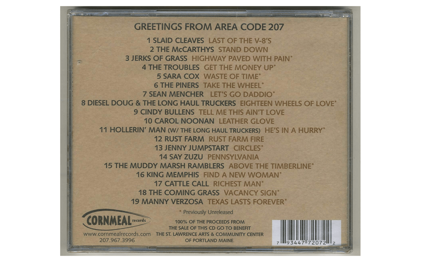 Various Artists: Greetings from Area Code 207, Vol. 1 – Portland's Best ...